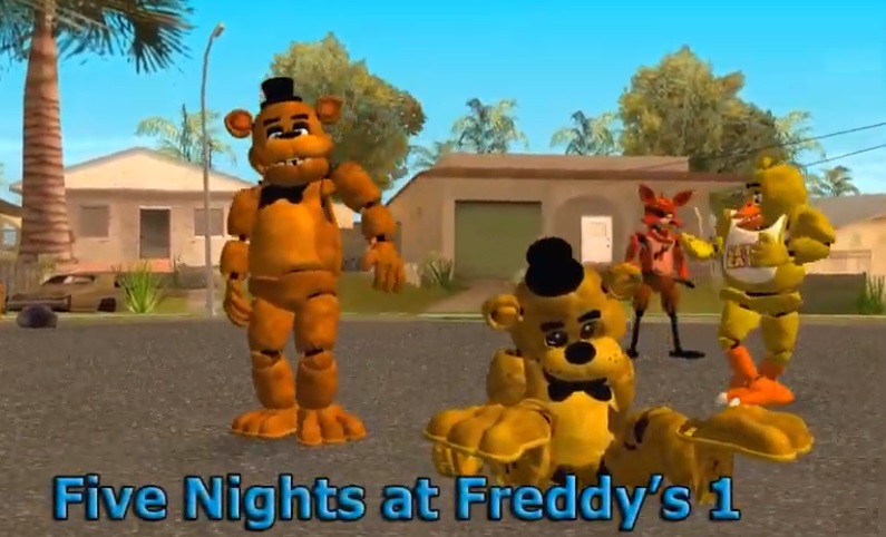 GTA San Andreas FIve Nights at Freddy's 2 Skin Pack Mod