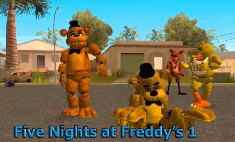 GTA San Andreas Five Nights at Freddy's 1 Skin Pack Mod