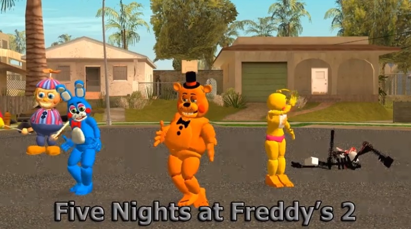GTA San Andreas Five Nights at Freddys 2 Skin Pack Mod 